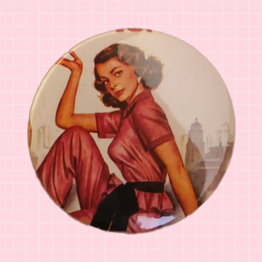 How to Marry a Millionaire Lauren Bacall 2" Pin